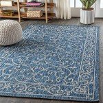 Charleston Vintage Filigree Indoor Outdoor Area Rug