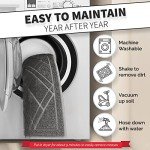 Plaid Grey Outdoor Door Mat - Non-Slip, Easy Clean