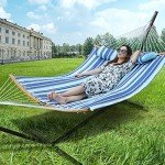 GardenLux Double Hammock with Bamboo Spreader Bar