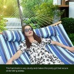 GardenLux Double Hammock with Bamboo Spreader Bar