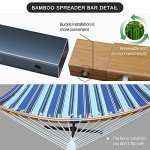 GardenLux Double Hammock with Bamboo Spreader Bar