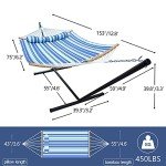 GardenLux Double Hammock with Bamboo Spreader Bar