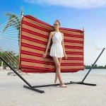 Quilted 2-in-1 Hammock with Stand, 450lbs Capacity