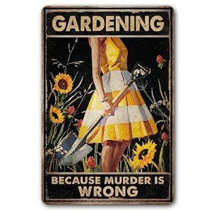 Funny Metal Garden Sign - "Murder Is Wrong