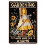 Funny Metal Garden Sign - "Murder Is Wrong