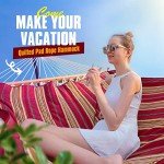 Quilted 2-in-1 Hammock with Stand, 450lbs Capacity
