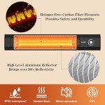 Infrared Outdoor Electric Patio Heater with Timer