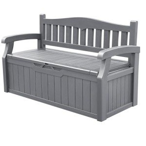 Devoko 80 Gallon Lockable Storage Bench – Grey