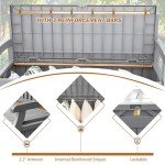 Devoko 80 Gallon Lockable Storage Bench – Grey