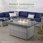 50,000 BTU Outdoor Wicker Fire Pit Table