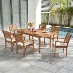 Orange-Casual 7-Piece Patio Dining Set