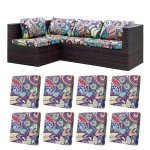 8-Piece Stretch Outdoor Cushion Cover Set