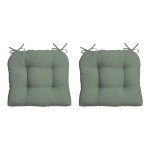 Sage Green Rocking Chair Cushions - 2 Pack