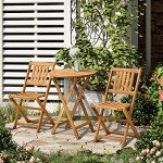 Acacia Wood 3-Piece Bistro Set for Patio