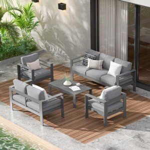 Wisteria Lane 7-Piece Aluminum Patio Conversation Set