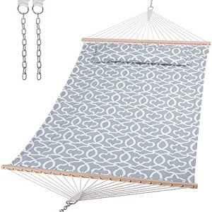 SUNCREAT Extra Large Double Quilted Hammock - Grey
