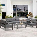 Wisteria Lane 7-Piece Aluminum Patio Conversation Set