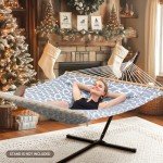 SUNCREAT Extra Large Double Quilted Hammock - Grey
