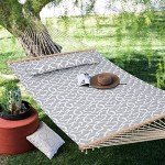 SUNCREAT Extra Large Double Quilted Hammock - Grey