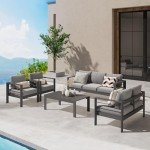 Wisteria Lane 7-Piece Aluminum Patio Conversation Set