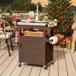 YITAHOME Outdoor Grill Cart with Storage Drawer