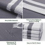 Reversible Outdoor Patio Rug - 4'x 6' White/Gray