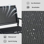 KROFEM Outdoor Glider Bench with High Backrest