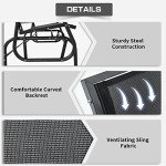 KROFEM Outdoor Glider Bench with High Backrest
