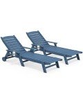 Adjustable Patio Chaise Lounge Chair Set of 2