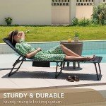 Devoko Portable Padded Folding Outdoor Lounge Chair
