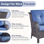 3-Seater Rattan Wicker Sofa with Ottoman