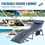 Devoko Portable Padded Folding Outdoor Lounge Chair