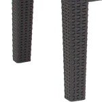 Dark Gray Faux Rattan Coffee Table by Flash Furniture
