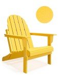 Yellow Folding Adirondack Chair - All-Weather Durable Design