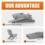 Oversized Folding Adirondack Chair with Cup Holder