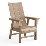 Costaelm Nautical Curveback Adirondack Chair - Weathered Wood