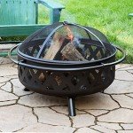 Sunnydaze 36-Inch Black Steel Wood Fire Pit