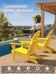 Yellow Folding Adirondack Chair - All-Weather Durable Design