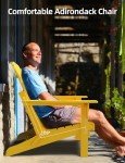 Yellow Folding Adirondack Chair - All-Weather Durable Design