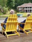 Yellow Folding Adirondack Chair - All-Weather Durable Design