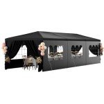 10x30FT Heavy Duty Black Outdoor Party Tent