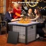 28" Propane Fire Pit Table - 50,000 BTU