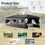 10x30FT Heavy Duty Black Outdoor Party Tent