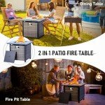 28" Propane Fire Pit Table - 50,000 BTU