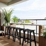 Set of 2 Black All-Weather Bar Stools