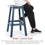 Set of 2 Black All-Weather Bar Stools