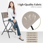 2-Piece Folding Patio Bar Chair Set