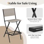 2-Piece Folding Patio Bar Chair Set