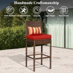 Sundale 4-Piece Wicker Bar Stool Set