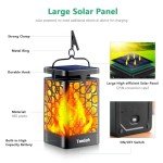 Upgraded Solar Lanterns with Flickering Flames - 2 Pack
